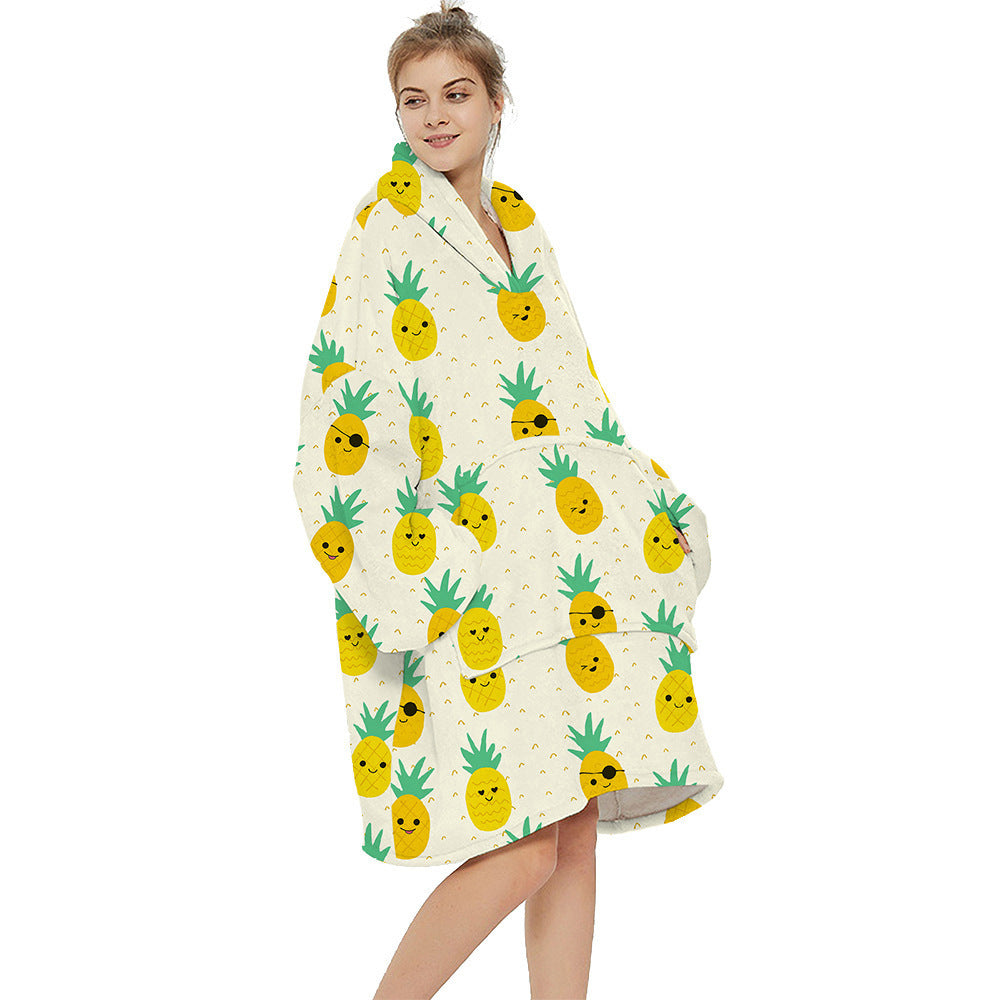 Extra-Large Printed Warm Layabout Blanket Hoodie