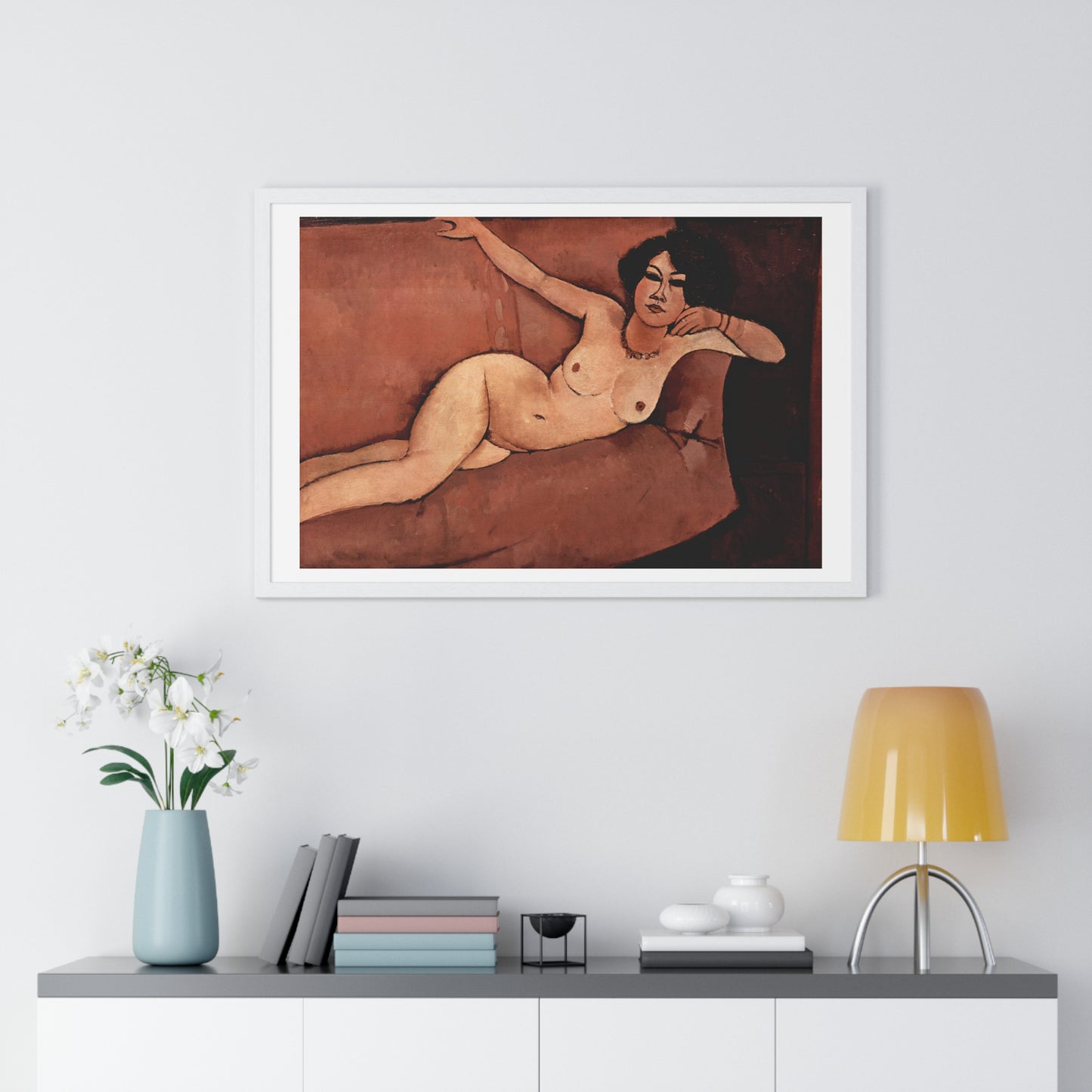 Amedeo Modigliani's Act on a Sofa 'Almaiisa' (1916) from the Original, Framed Print