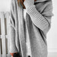 Hooded Bat-Sleeve Oversized Fashion Cardigan, Multi Colours