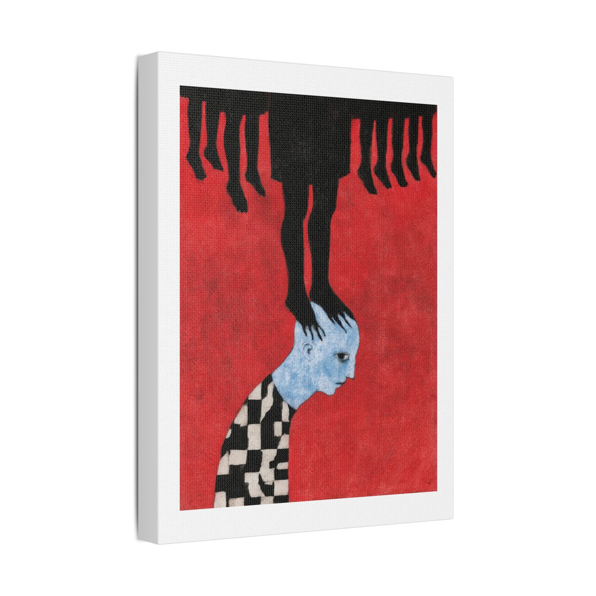 Feet, Neo-Surrealism, Art Print on Satin Canvas, Stretched