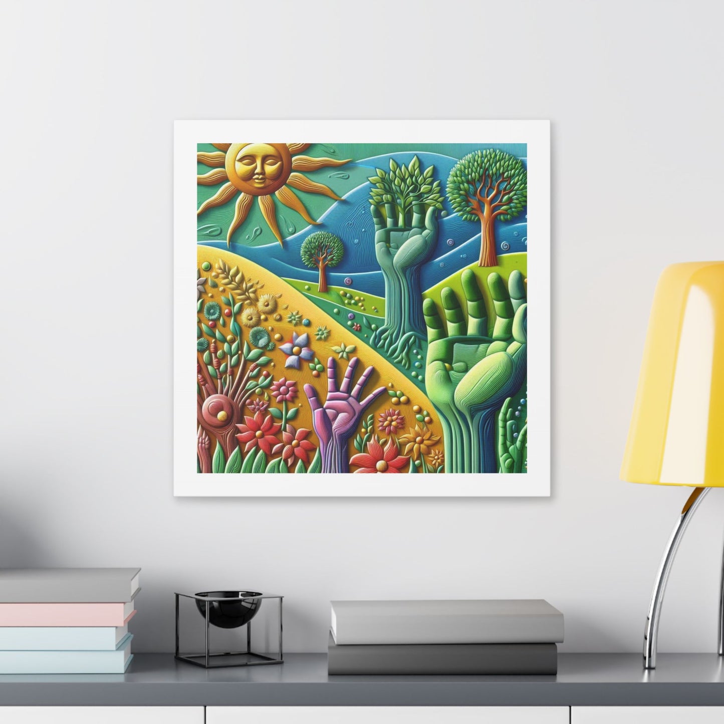 Gaia's Eternal Embrace 'Designed by AI' Canvas Art Print