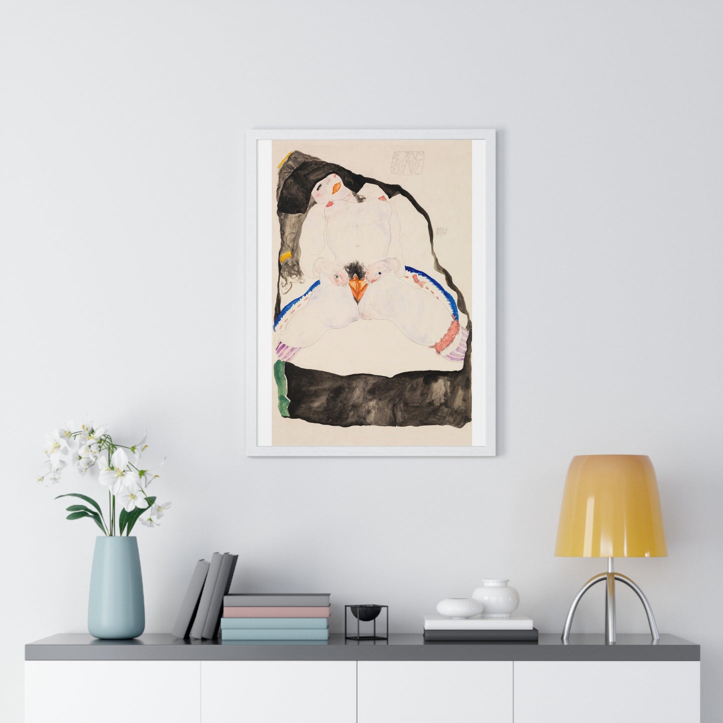 Observed in a Dream (1911) by Egon Schiele, from the Original, Framed Art Print