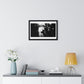 Black and White Photography, High-Contrast Cityscape 'Designed by AI' Framed Print