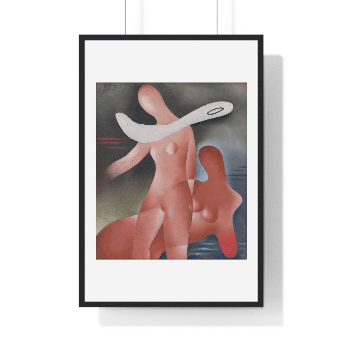 Two Women by Mikuláš Galanda, from the Original, Wooden Framed Art Print