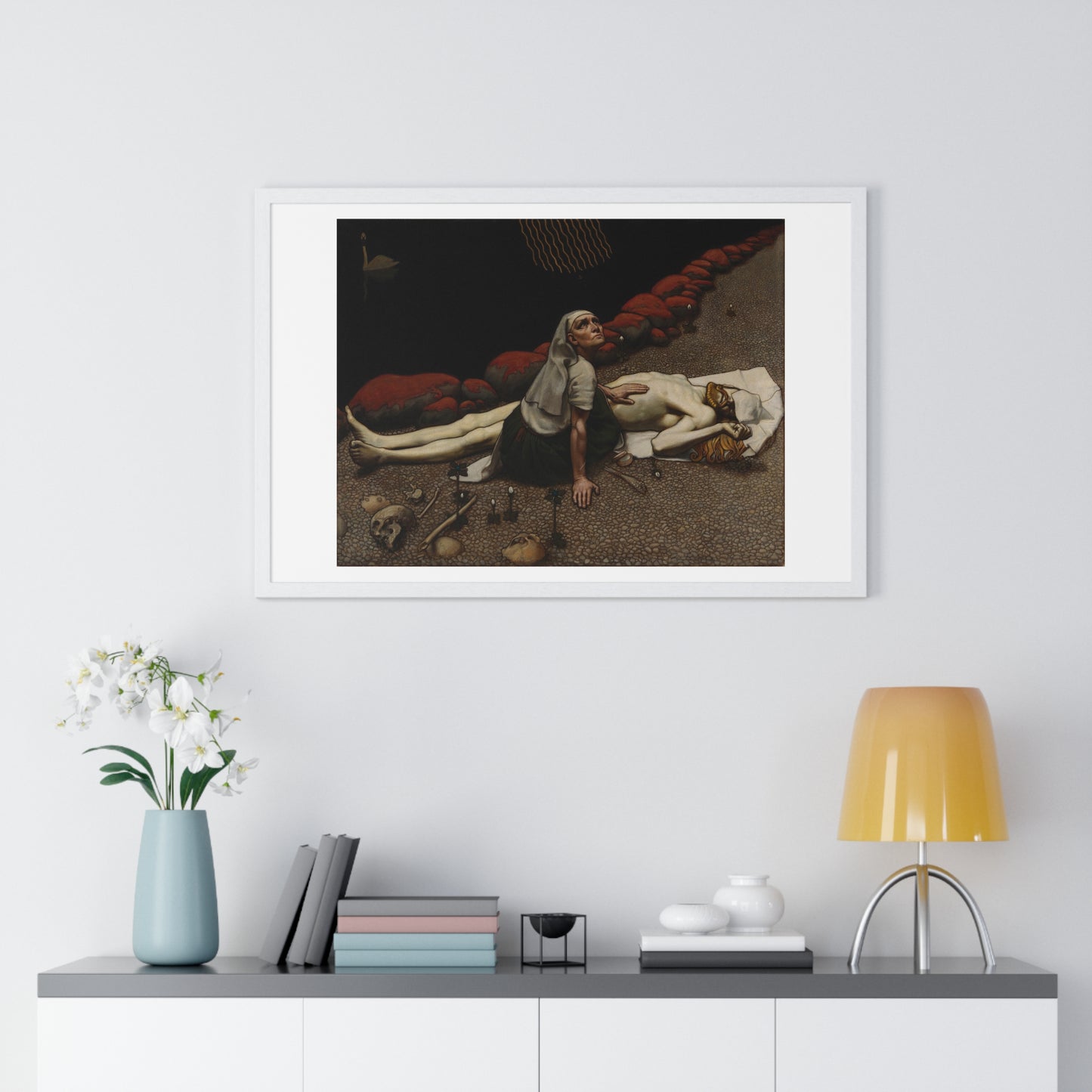 Lemminkäinen's Mother (189)  by Akseli Gallen-Kallela, from the Original, Framed Art Print