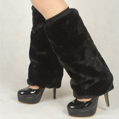 Faux Rabbit Fur Winter Women's Leg Warmers