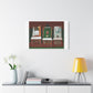 Birds and Chairs, Abstract Art 'Designed by AI' Print on Canvas
