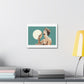 Greek Goddess Statue Doing Her Makeup, Art Print 'Designed by AI' on Canvas