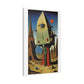 Man at the Watchtower, Surrealist Art Style 'Designed by AI' Canvas Art Print