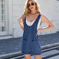 Vireous Women's Denim Overalls Dress with Pockets, Sling Midi Dress