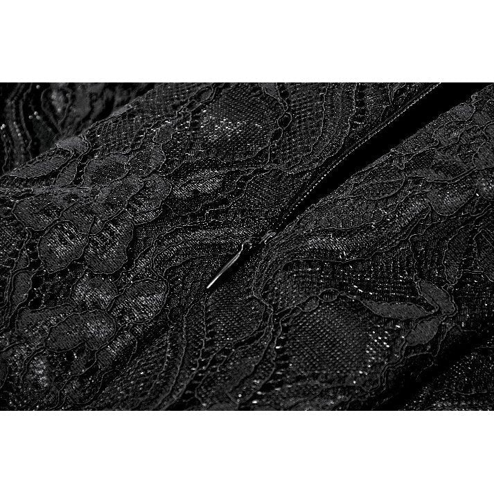 Dark in Love Romantic Gothic Lace-Layered High-Low Dress