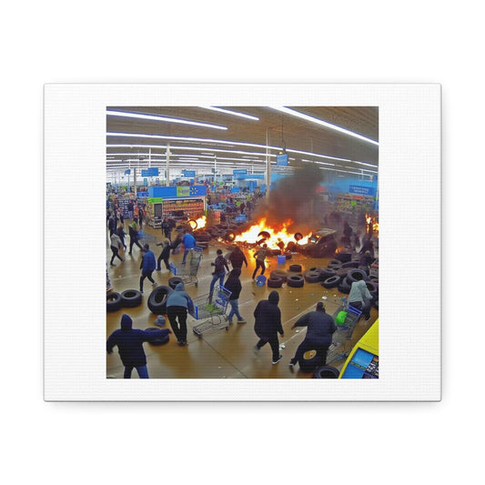 It's Always Wild At Walmart 'Designed by AI' Art Print on Canvas