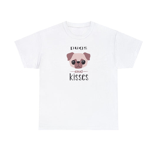 Pugs and Kisses, Pug Lover Cotton T-Shirt