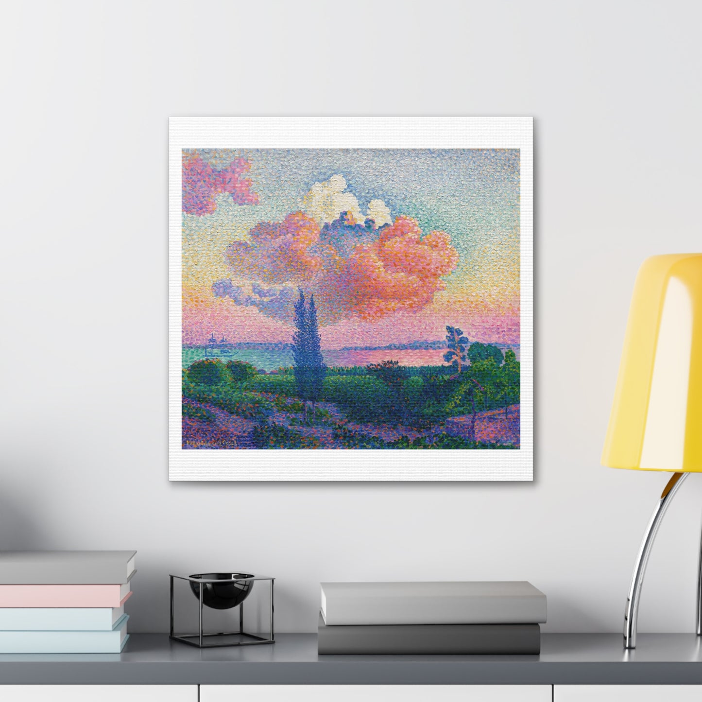 The Pink Cloud (1896) by Henri-Edmond Cross, Art Print from the Original on Canvas