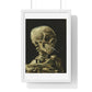 Head of a Skeleton with a Burning Cigarette (1886) by Vincent van Gogh, from the Original, Framed Print