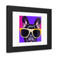 French Bulldog Wearing Sunglasses In The Style Of Andy Warhol 'Designed by AI' Wooden Framed Poster