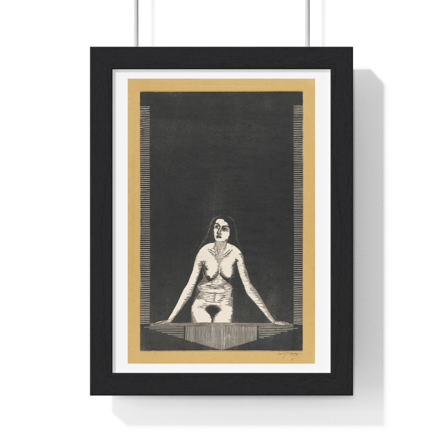 Female Nude at the Window 'Vrouwelijk Naakt bij Venster' (1920) by Samuel Jessurun de Mesquita, from the Original, Framed Art Print