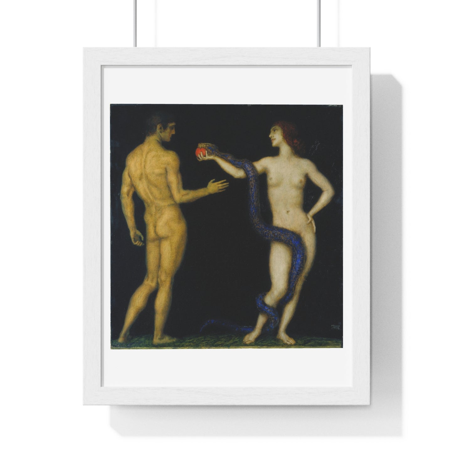 Adam and Eve (circa 1920) by Franz von Stuck, from the Original, Framed Art Print