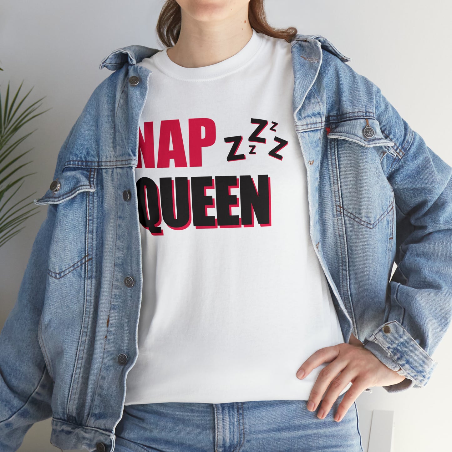 Nap Queen ヘビーコットン Tシャツ ユニセックス ワールドワイドサイズ 昼寝、睡眠、怠惰、休息