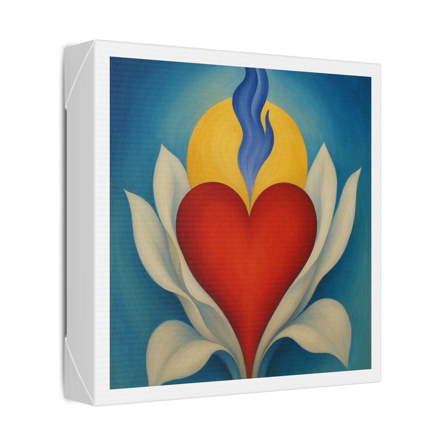 Love and Life in the Art Style of Georgia O'Keefe 'Designed by AI' Canvas Art Print