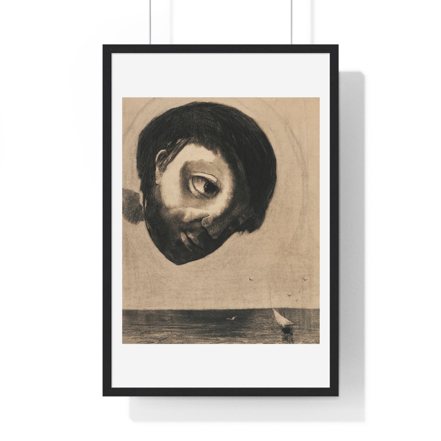 Guardian Spirit of the Waters (1878) by Odilon Redon from the Original, Framed Art Print