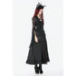 Dark in Love Gothic Victorian Lace Panel Skirt in Crimson