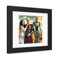 Bacchus and Ariadne with a Humanoid Robot 'Designed by AI' Wooden Framed Print