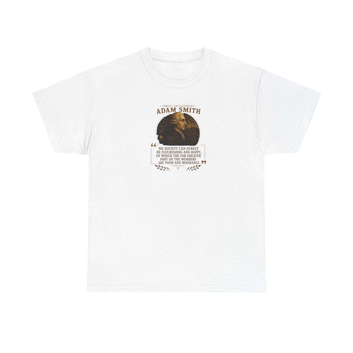 Adam Smith on Goals for Government and Society, Philosophy Tribute T-Shirt