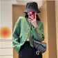 Women's Green Tweed Classic French-Style Tailored Jacket