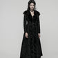 Punk Rave Goth Gorgeous Plush Coat in Black