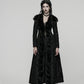 Punk Rave Goth Gorgeous Plush Coat in Black