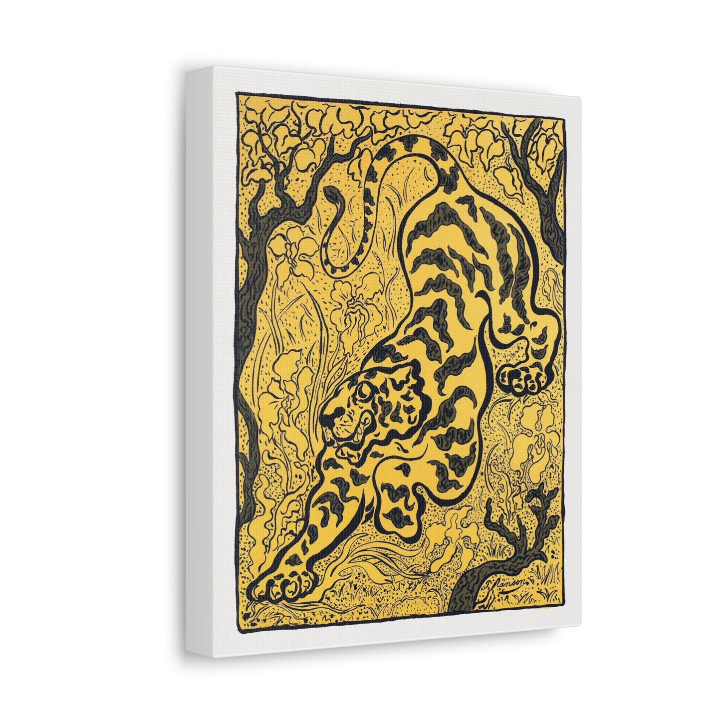 Tigre dans les Jungles 'Tiger in the Jungle' (1893) by Paul Ranson, Art Print from the Original on Canvas