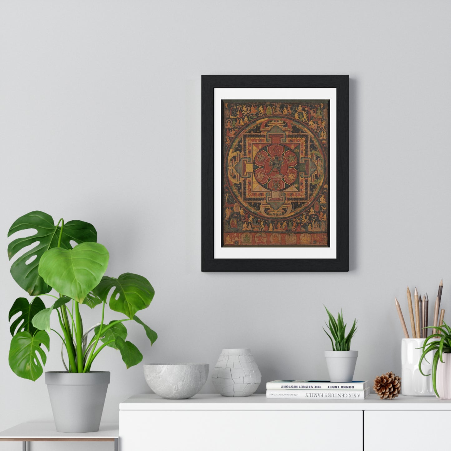 Chakrasamvara Mandala, Ritual Diagramme from Nepal (circa 1100), from the Original, Framed Art Print