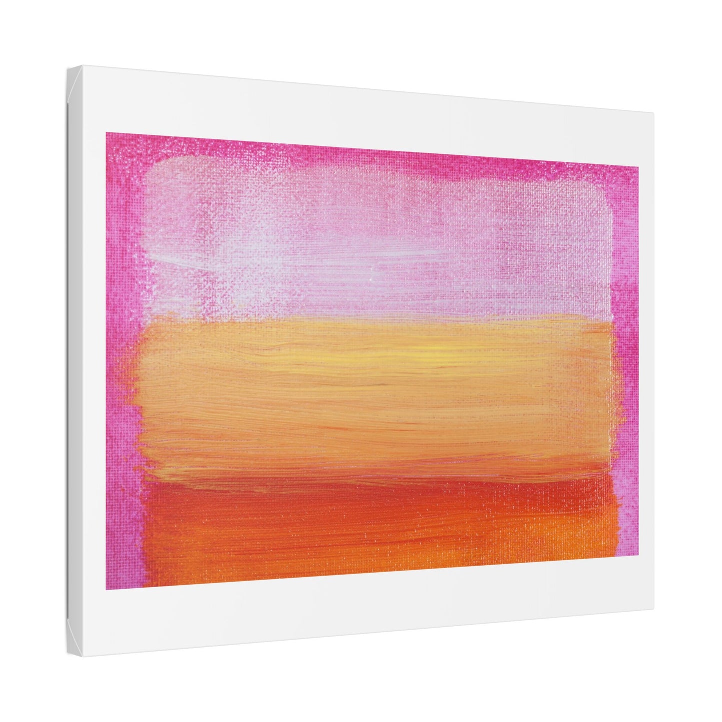 Pink Abstract Palette Knife Painting, Canvas Art Print
