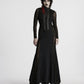 Punk Rave Seraphine Spinal Lace Panel Maxi Dress In Black