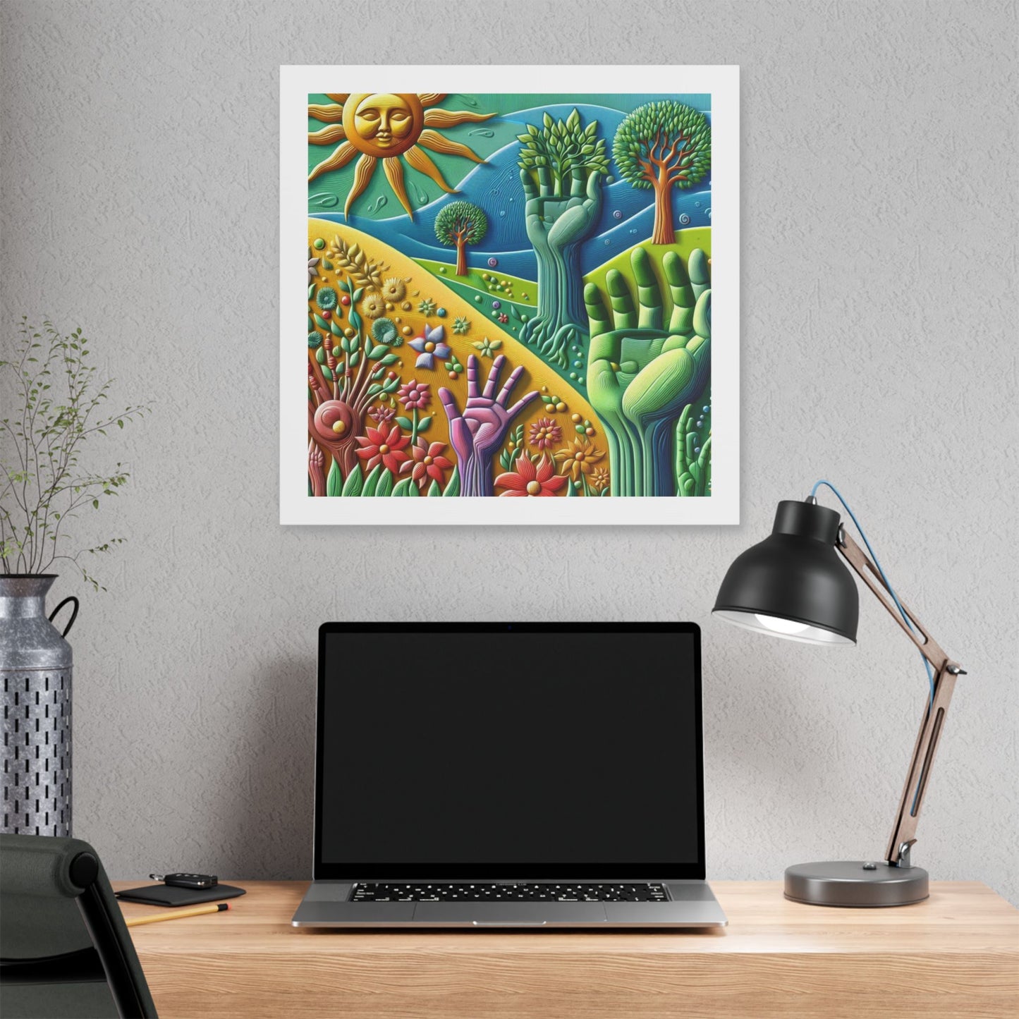 Gaia's Eternal Embrace 'Designed by AI' Canvas Art Print