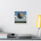 Levitated Mass Suspended Above a Beautiful Landscape 'Designed by AI' Canvas Art Print