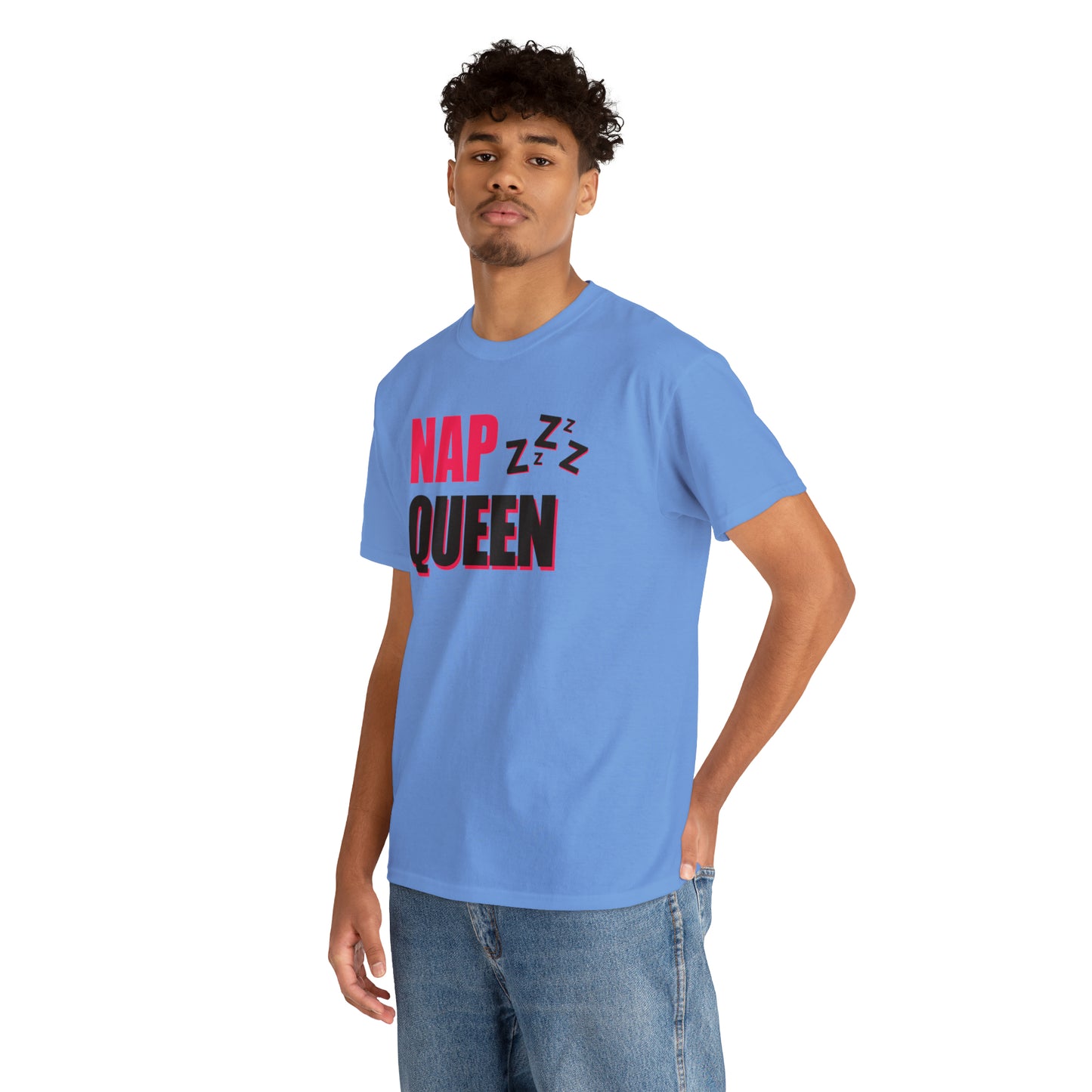 Nap Queen ヘビーコットン Tシャツ ユニセックス ワールドワイドサイズ 昼寝、睡眠、怠惰、休息