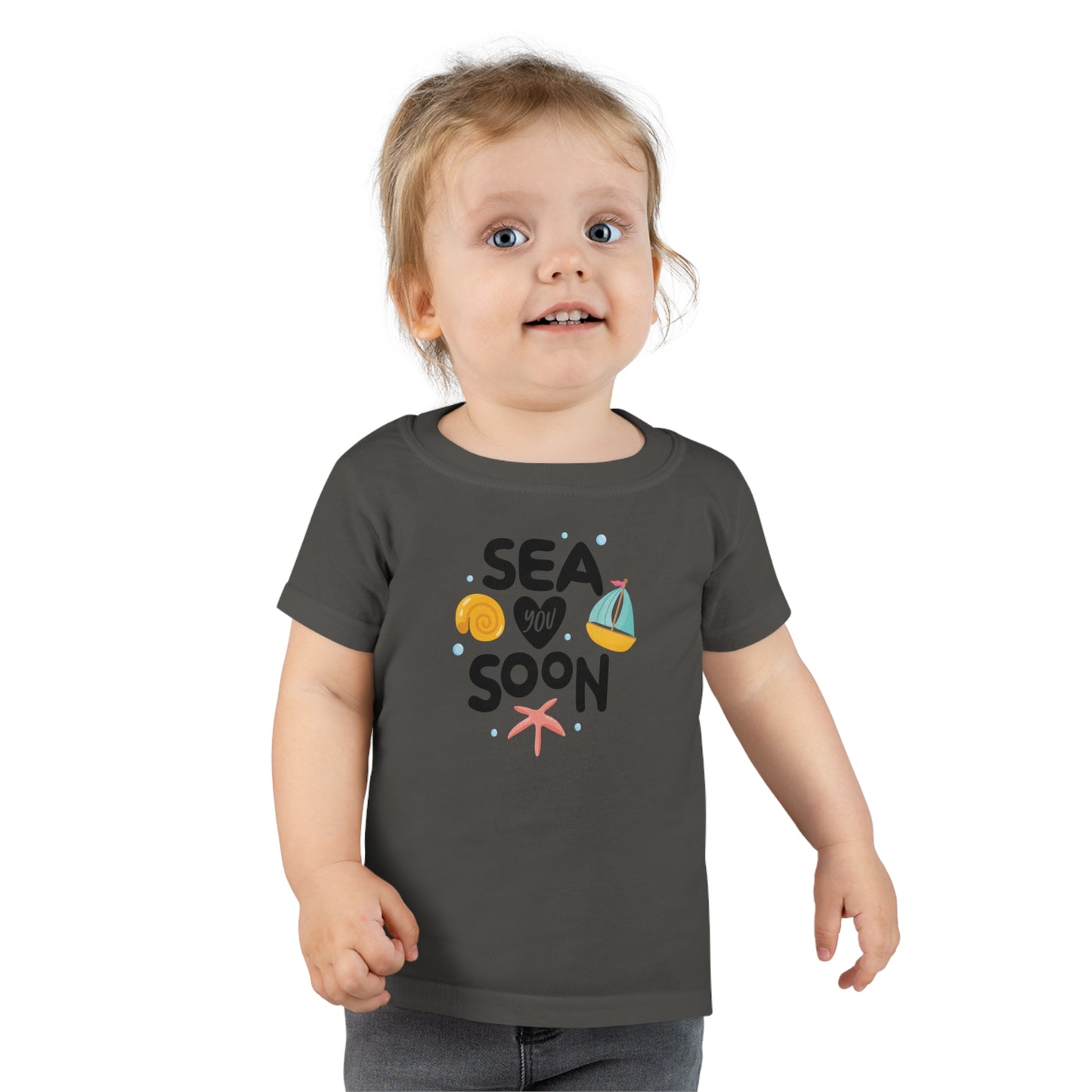 Sea You Soon Seashells Design Toddler T-Shirt