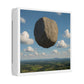 Levitated Mass Suspended Above a Beautiful Landscape 'Designed by AI' Canvas Art Print