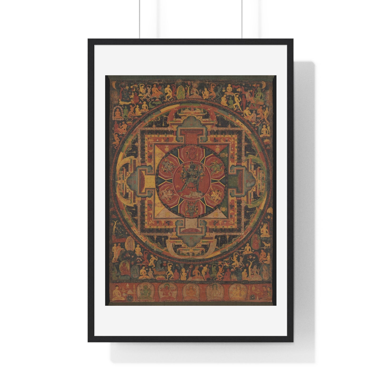 Chakrasamvara Mandala, Ritual Diagramme from Nepal (circa 1100), from the Original, Framed Art Print