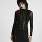 Punk Rave Seraphine Spinal Lace Panel Maxi Dress In Black