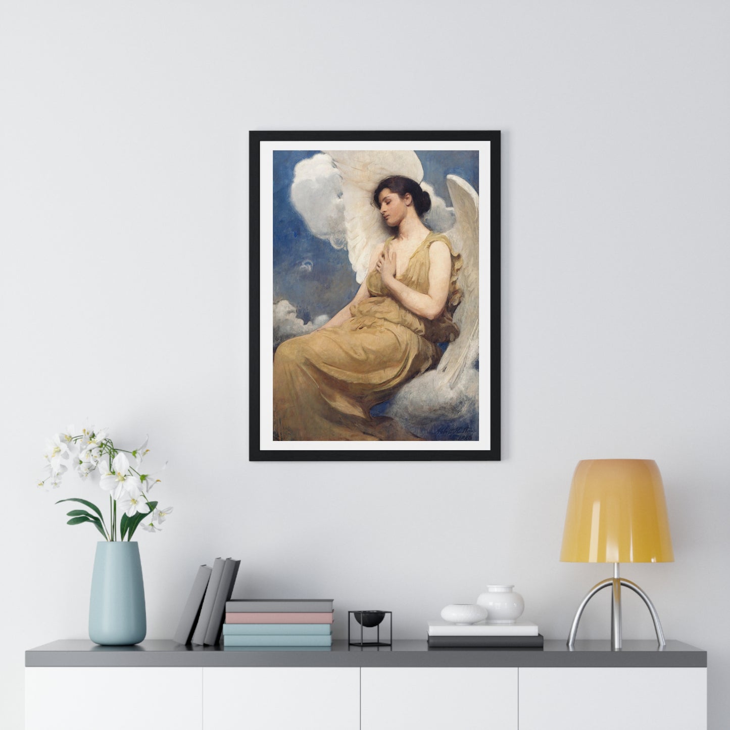 Winged Figure (1889) by Abbott Handerson Thayer, from the Original, Framed Art Print