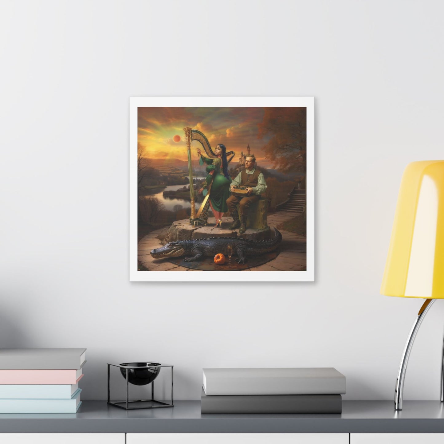 Duet, Surrealist Art 'Designed by AI' Canvas Art Print