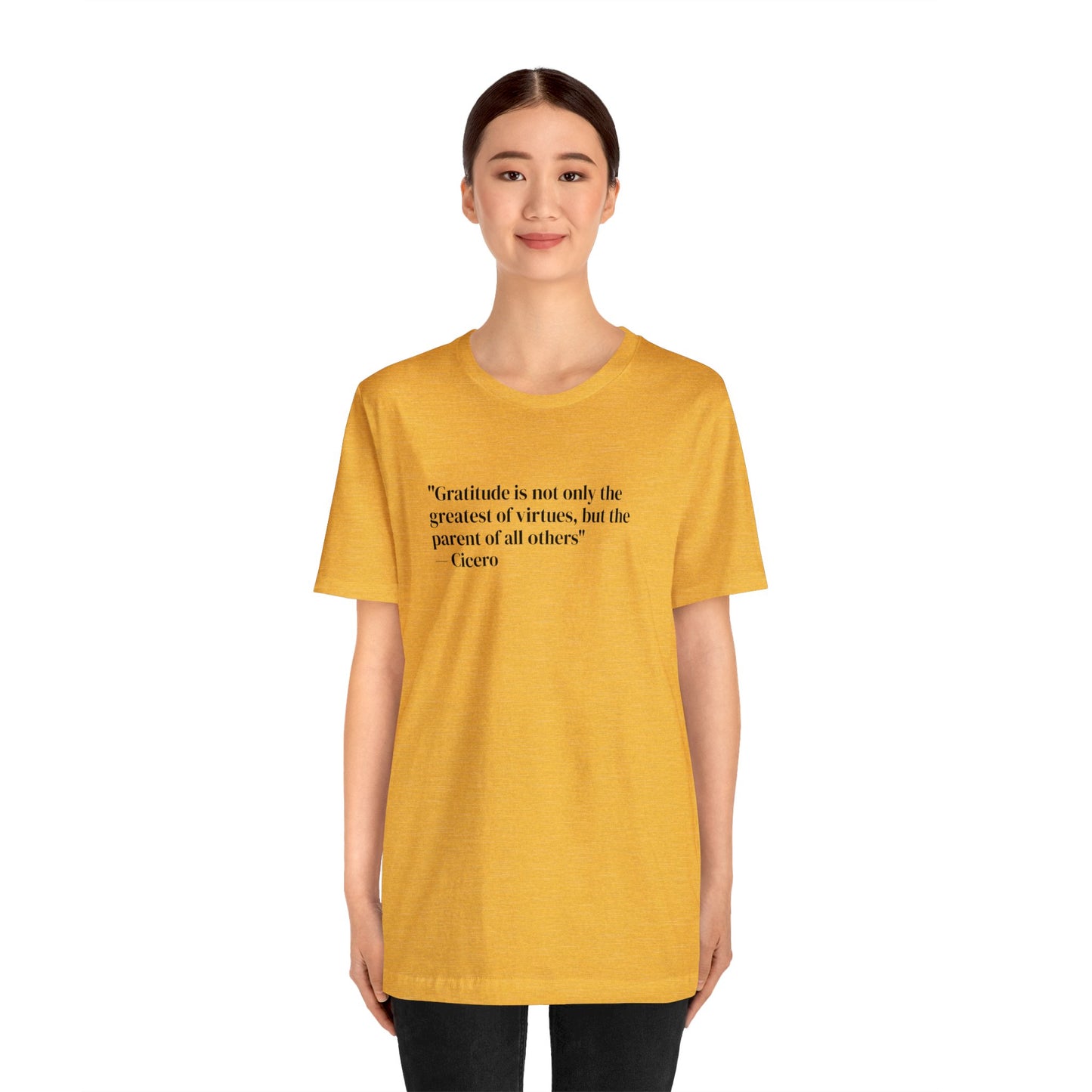 Gratitude Is The Greatest Of All Virtues, Soft Jersey T-Shirt