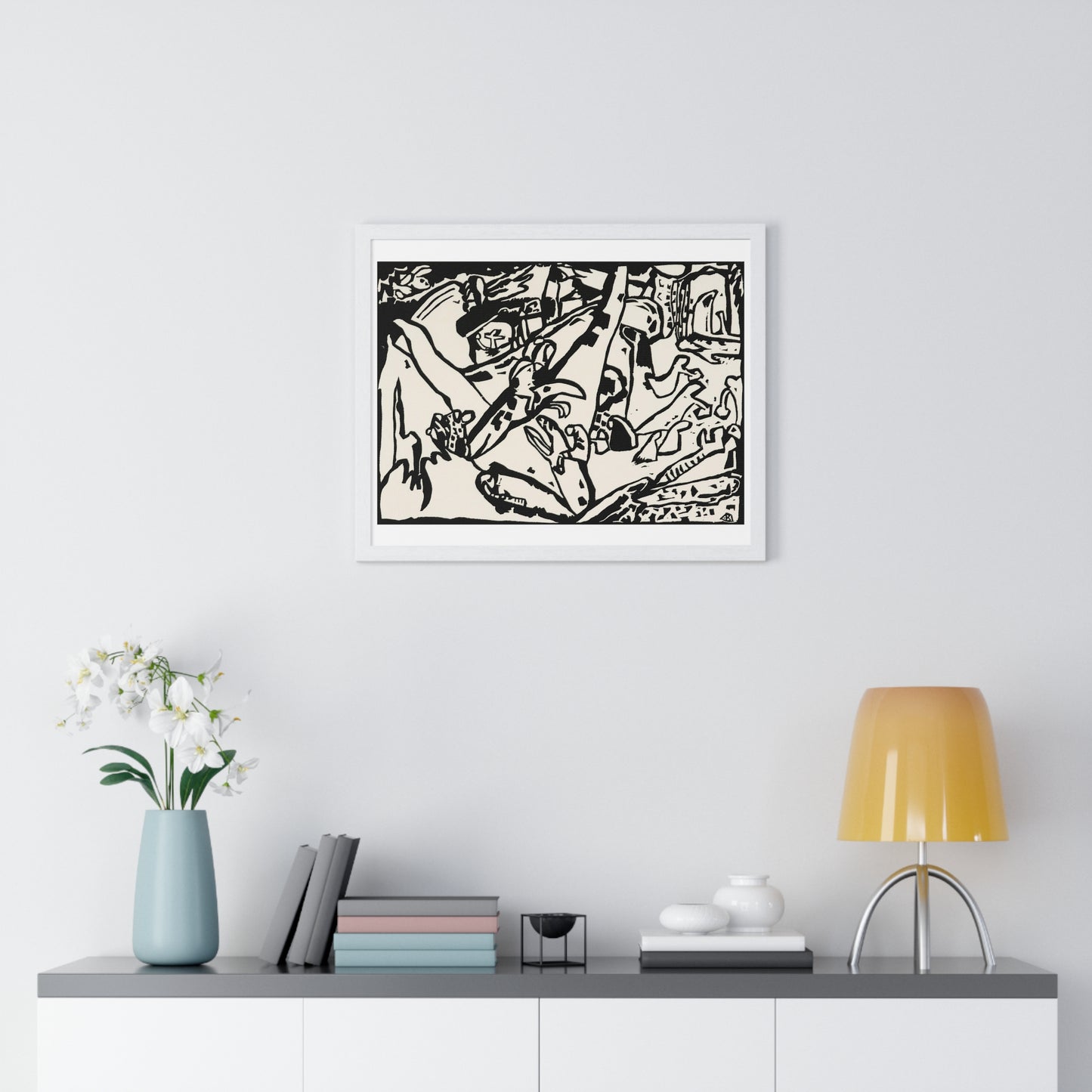 Composition 2 (1911) by Wassily Kandinsky from the Original, Framed Art Print