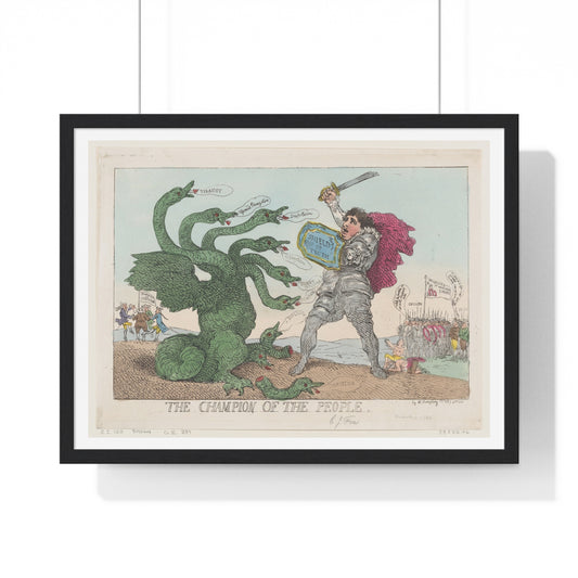 The Champion of the People (1784) by Thomas Rowlandson, from the Original, Framed Art Print