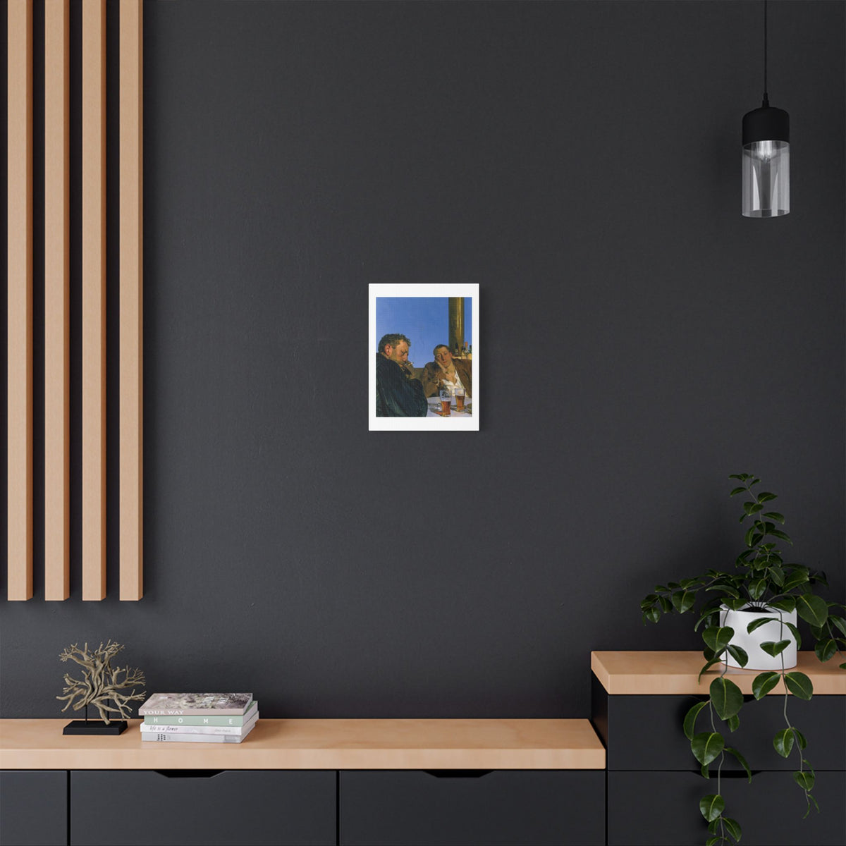 Café Art III, Print on Satin Canvas, Stretched