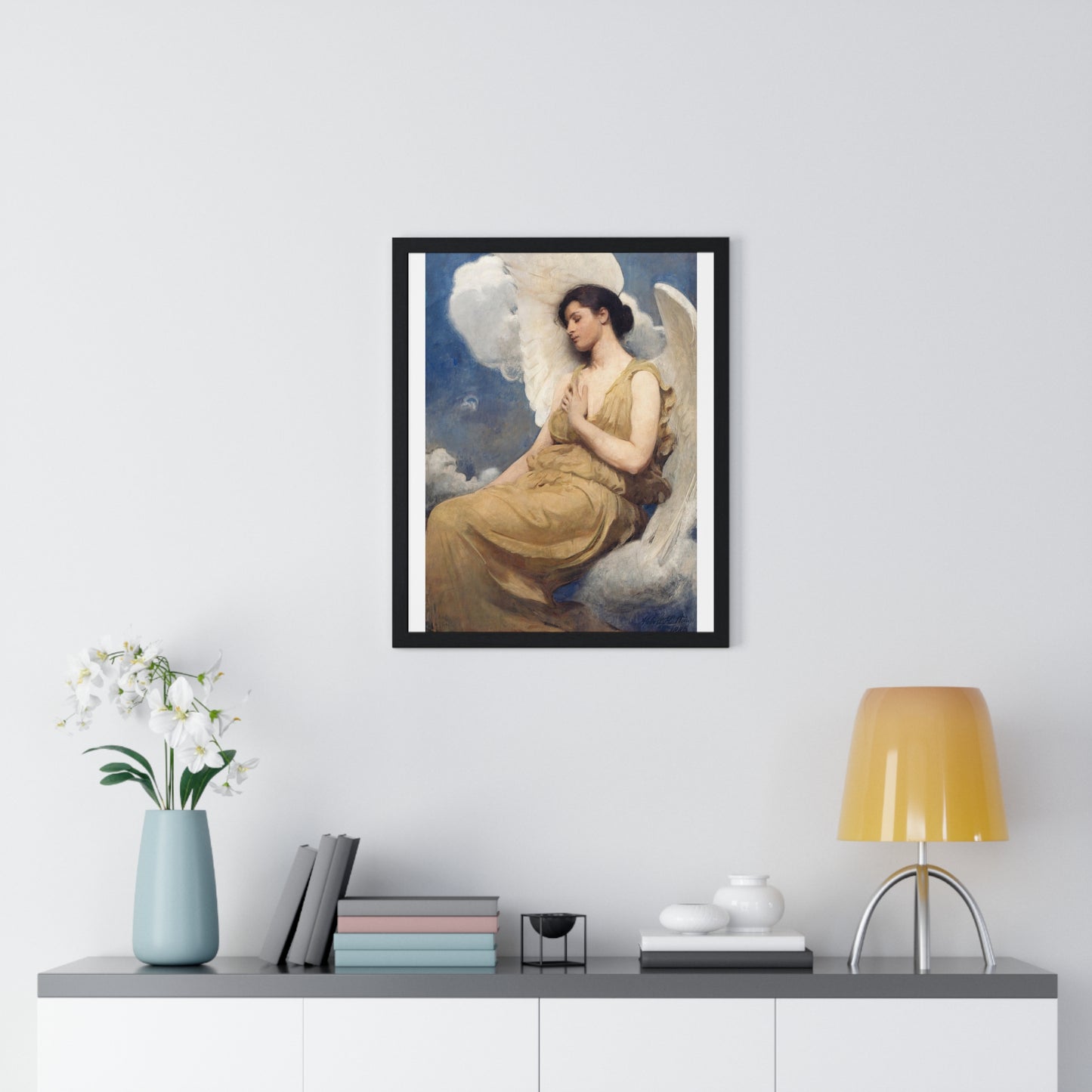 Winged Figure (1889) by Abbott Handerson Thayer, from the Original, Framed Art Print