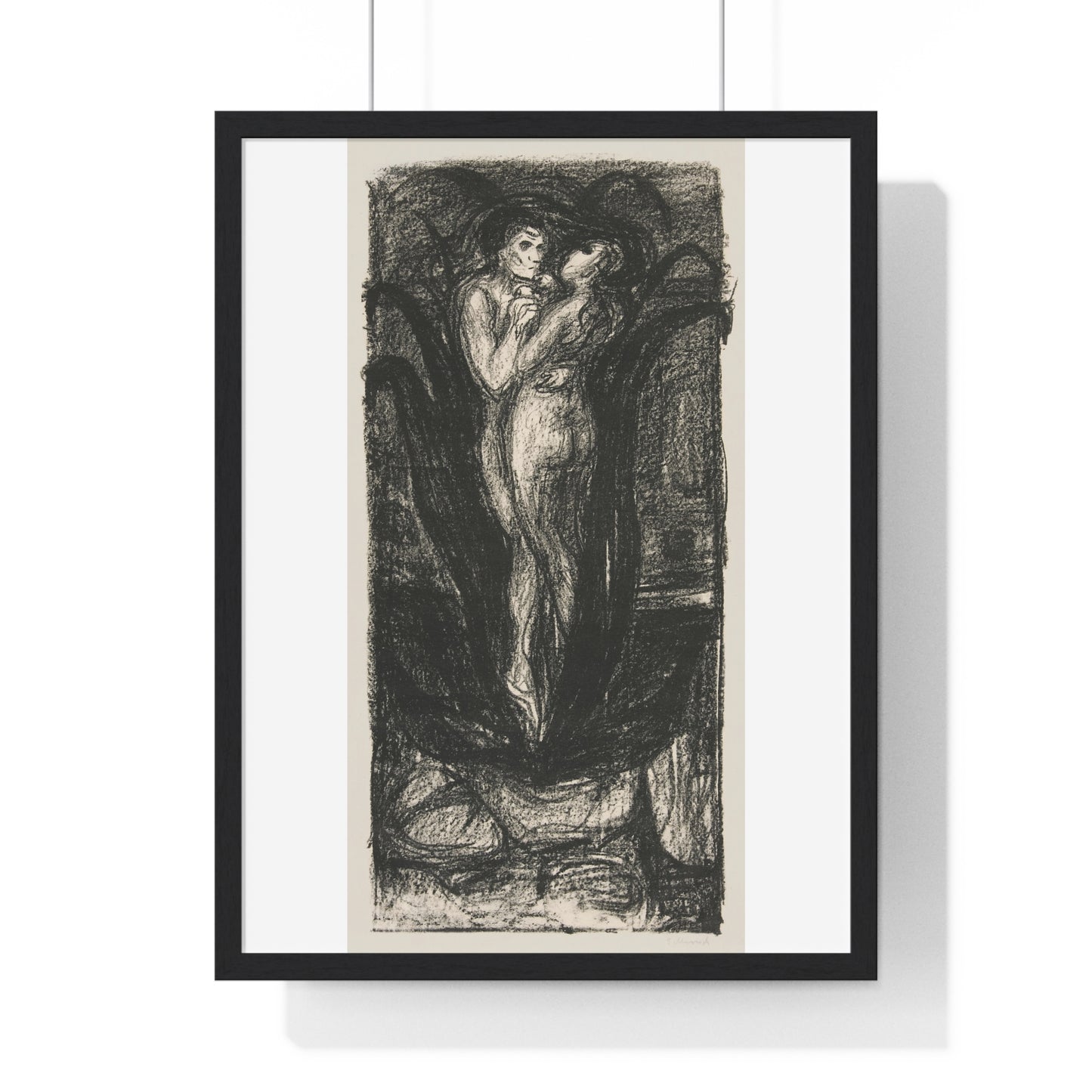 The Flower of Love 'Die Blume der Liebe' (1896) by Edvard Munch, from the Original, Framed Art Print